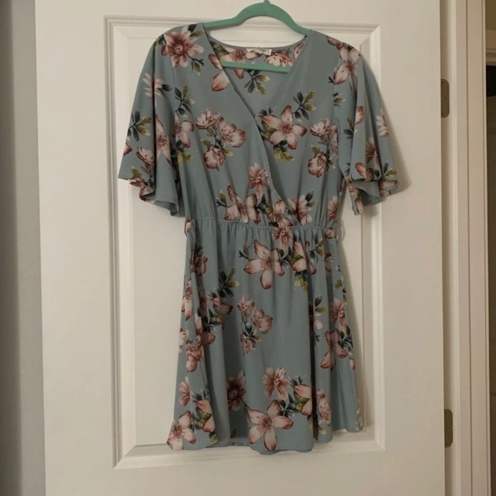 Light Blue Floral Dress